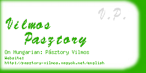 vilmos pasztory business card